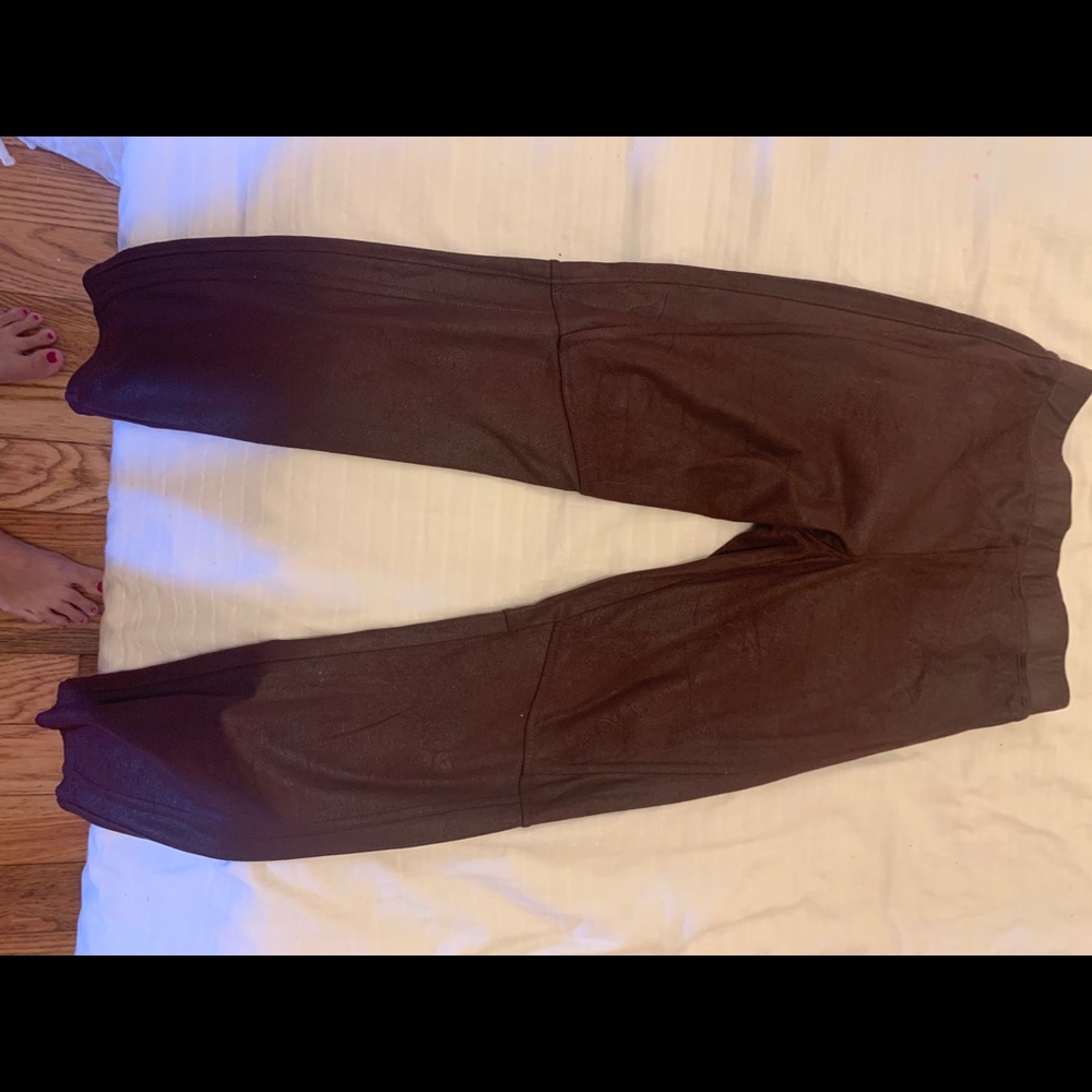 Free people maroon suede leggings
